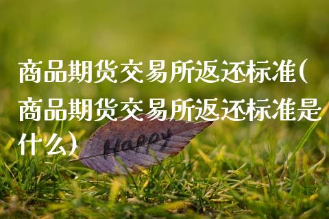 商品期货交易所返还标准(商品期货交易所返还标准是什么)_原油期货_第1张_珍投期货网 商品期货交易所返还标准(商品期货交易所返还标准是什么)_https://www.zztgc.com_原油期货_第1张