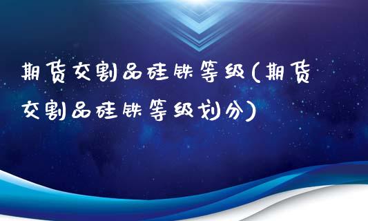 期货交割品硅铁等级(期货交割品硅铁等级划分)_期货行情_第1张_珍投期货网 期货交割品硅铁等级(期货交割品硅铁等级划分)_https://www.zztgc.com_期货行情_第1张