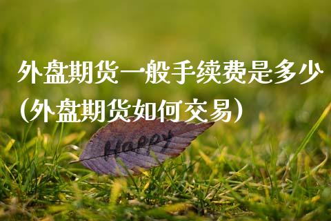 外盘期货一般手续费是多少(外盘期货如何交易)_https://www.zztgc.com_期货直播_第1张