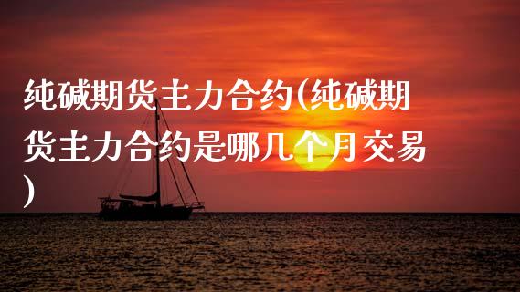 纯碱期货主力合约(纯碱期货主力合约是哪几个月交易)_https://www.zztgc.com_期货入门_第1张