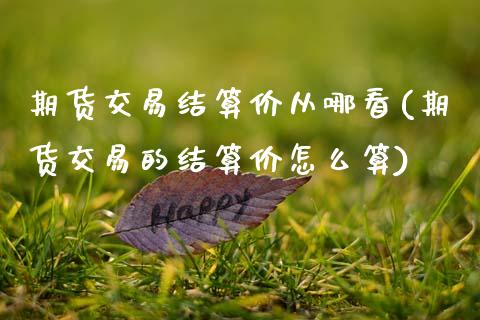 期货交易结算价从哪看(期货交易的结算价怎么算)_https://www.zztgc.com_期货直播_第1张