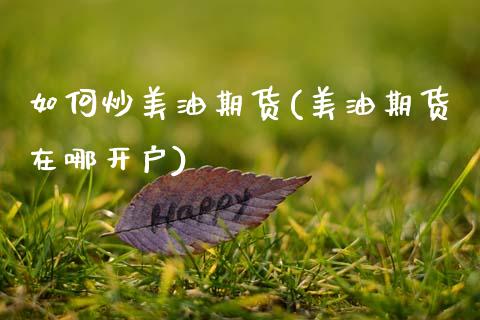如何炒美油期货(美油期货在哪开户)_https://www.zztgc.com_期货行情_第1张