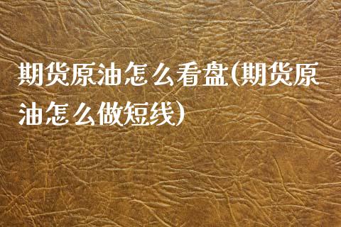 期货原油怎么看盘(期货原油怎么做短线)_https://www.zztgc.com_期货入门_第1张