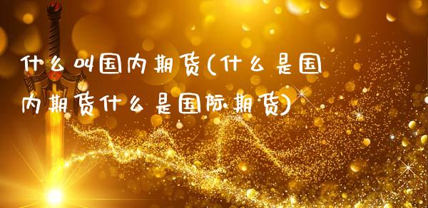 什么叫国内期货(什么是国内期货什么是国际期货)_https://www.zztgc.com_期货直播_第1张