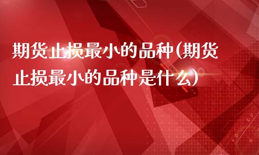 期货止损最小的品种(期货止损最小的品种是什么)_https://www.zztgc.com_期货开户_第1张