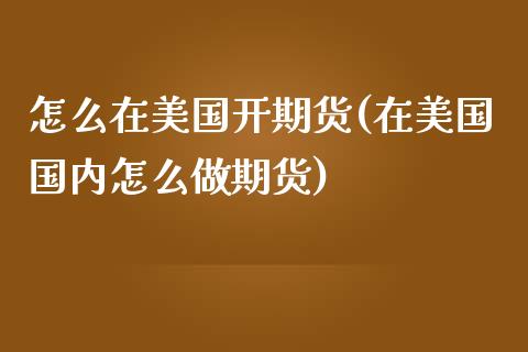 怎么在美国开期货(在美国国内怎么做期货)_https://www.zztgc.com_期货入门_第1张