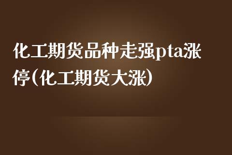 化工期货品种走强pta涨停(化工期货大涨)_https://www.zztgc.com_期货直播_第1张