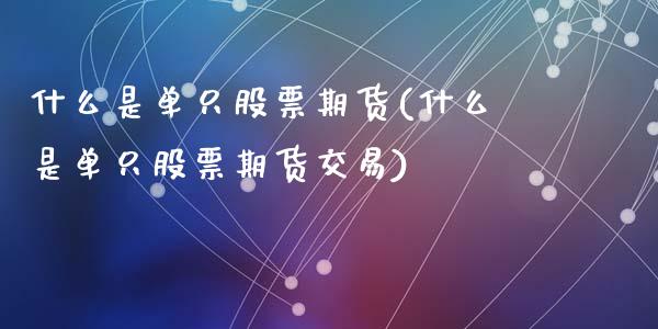 什么是单只股票期货(什么是单只股票期货交易)_https://www.zztgc.com_期货开户_第1张