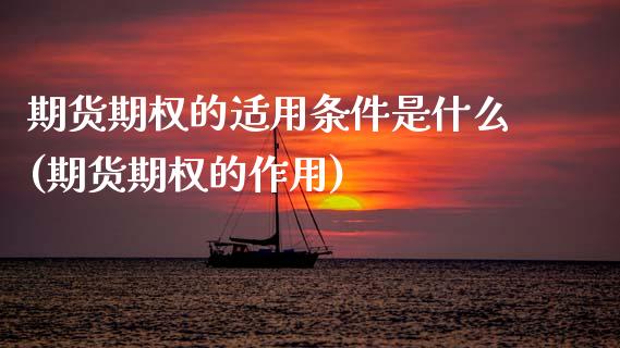 期货期权的适用条件是什么(期货期权的作用)_https://www.zztgc.com_期货入门_第1张