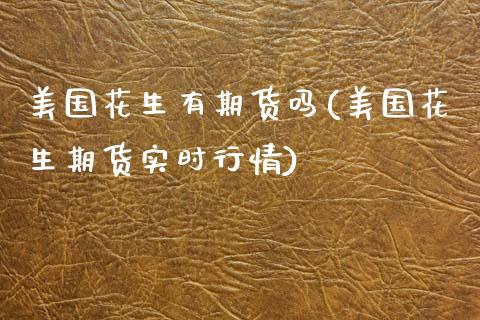 美国花生有期货吗(美国花生期货实时行情)_https://www.zztgc.com_黄金期货_第1张