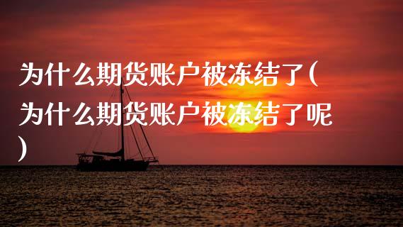 为什么期货账户被冻结了(为什么期货账户被冻结了呢)_https://www.zztgc.com_期货入门_第1张