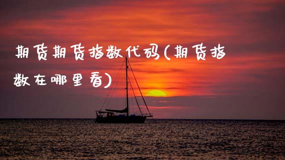 期货期货指数代码(期货指数在哪里看)_https://www.zztgc.com_期货直播_第1张