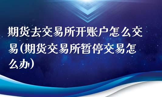 期货去交易所开账户怎么交易(期货交易所暂停交易怎么办)_https://www.zztgc.com_期货开户_第1张