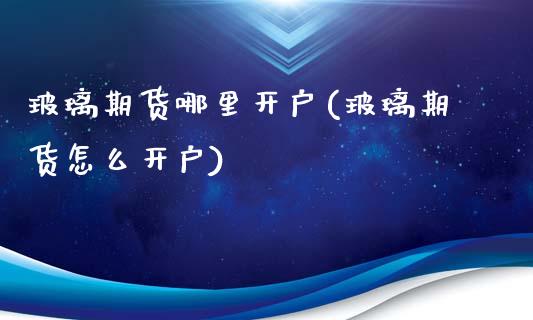 玻璃期货哪里开户(玻璃期货怎么开户)_https://www.zztgc.com_原油期货_第1张