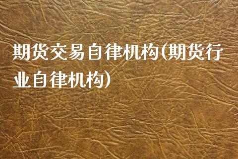 期货交易自律机构(期货行业自律机构)_https://www.zztgc.com_期货直播_第1张