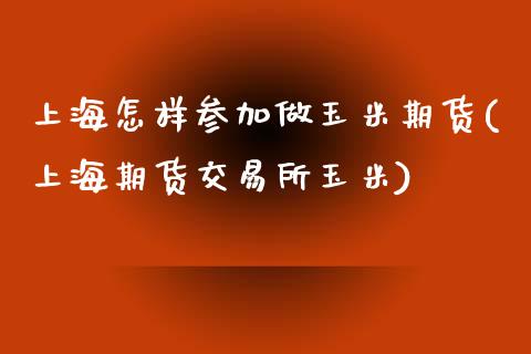 上海怎样参加做玉米期货(上海期货交易所玉米)_期货直播_第1张_珍投期货网 上海怎样参加做玉米期货(上海期货交易所玉米)_https://www.zztgc.com_期货直播_第1张