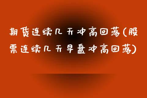 期货连续几天冲高回落(股票连续几天早盘冲高回落)_https://www.zztgc.com_期货开户_第1张