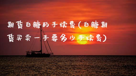 期货白糖的手续费(白糖期货买卖一手要多少手续费)_https://www.zztgc.com_原油期货_第1张