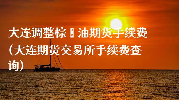 大连调整棕榈油期货手续费(大连期货交易所手续费查询)_https://www.zztgc.com_期货开户_第1张