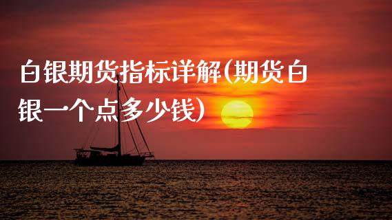 白银期货指标详解(期货白银一个点多少钱)_https://www.zztgc.com_期货开户_第1张