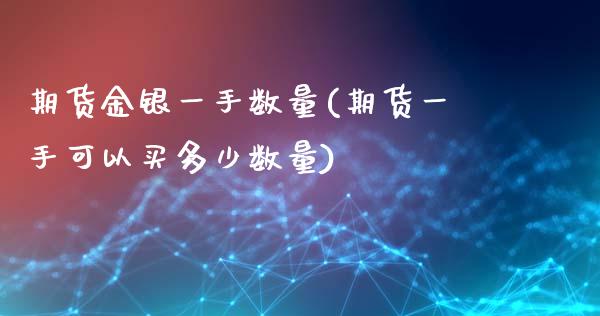 期货金银一手数量(期货一手可以买多少数量)_https://www.zztgc.com_期货入门_第1张