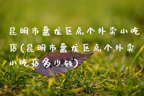 昆明市盘龙区点个外卖小吃店(昆明市盘龙区点个外卖小吃店多少钱)_https://www.zztgc.com_期货入门_第1张