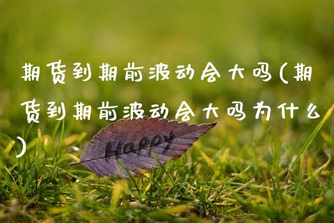 期货到期前波动会大吗(期货到期前波动会大吗为什么)_https://www.zztgc.com_期货直播_第1张