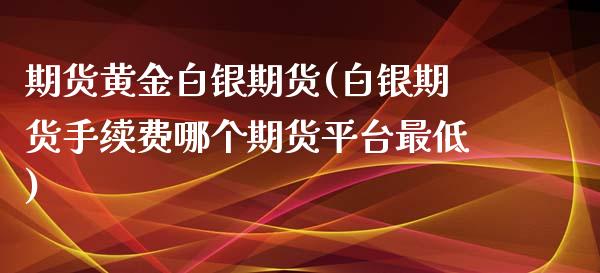 期货黄金白银期货(白银期货手续费哪个期货平台最低)_https://www.zztgc.com_期货入门_第1张