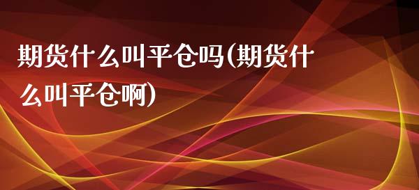 期货什么叫平仓吗(期货什么叫平仓啊)_https://www.zztgc.com_黄金期货_第1张