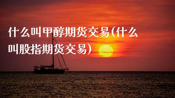 什么叫甲醇期货交易(什么叫股指期货交易)_https://www.zztgc.com_期货直播_第1张