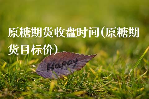 原糖期货收盘时间(原糖期货目标价)_https://www.zztgc.com_期货行情_第1张