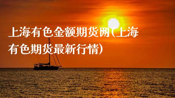上海有色金额期货网(上海有色期货最新行情)_https://www.zztgc.com_原油期货_第1张