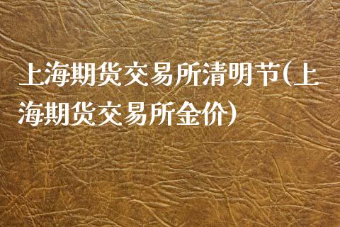 上海期货交易所清明节(上海期货交易所金价)_https://www.zztgc.com_期货直播_第1张
