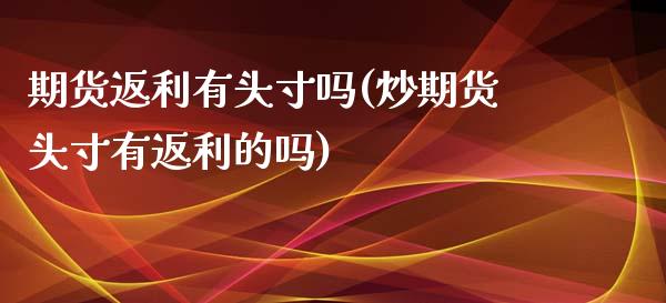 期货返利有头寸吗(炒期货头寸有返利的吗)_https://www.zztgc.com_原油期货_第1张