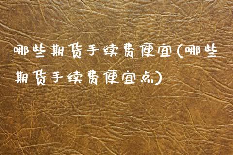 哪些期货手续费便宜(哪些期货手续费便宜点)_https://www.zztgc.com_原油期货_第1张