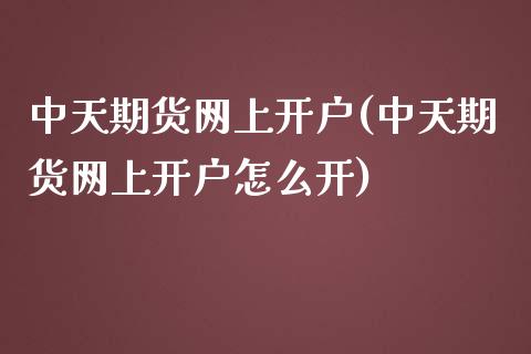 中天期货网上开户(中天期货网上开户怎么开)_https://www.zztgc.com_期货直播_第1张