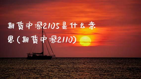 期货沪深2105是什么意思(期货沪深2110)_https://www.zztgc.com_期货入门_第1张