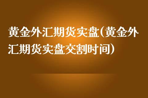 黄金外汇期货实盘(黄金外汇期货实盘交割时间)_https://www.zztgc.com_期货入门_第1张