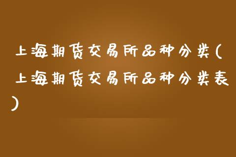 上海期货交易所品种分类(上海期货交易所品种分类表)_https://www.zztgc.com_期货直播_第1张