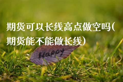 期货可以长线高点做空吗(期货能不能做长线)_https://www.zztgc.com_原油期货_第1张
