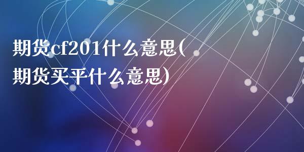 期货cf201什么意思(期货买平什么意思)_https://www.zztgc.com_期货行情_第1张