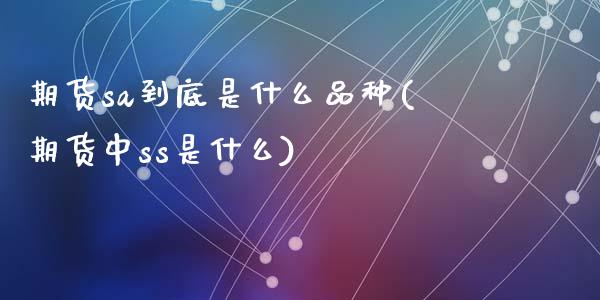 期货sa到底是什么品种(期货中ss是什么)_https://www.zztgc.com_期货入门_第1张