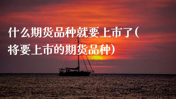 什么期货品种就要上市了(将要上市的期货品种)_https://www.zztgc.com_原油期货_第1张