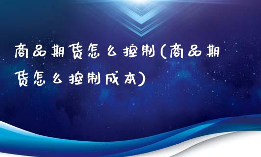 商品期货怎么控制(商品期货怎么控制成本)_https://www.zztgc.com_期货入门_第1张