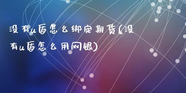 没有u盾怎么绑定期货(没有u盾怎么用网银)_https://www.zztgc.com_期货入门_第1张