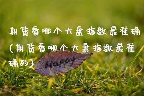 期货看哪个大盘指数最准确(期货看哪个大盘指数最准确的)_https://www.zztgc.com_黄金期货_第1张