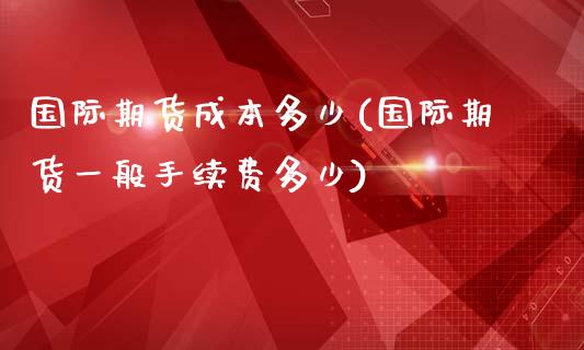 国际期货成本多少(国际期货一般手续费多少)_https://www.zztgc.com_期货直播_第1张