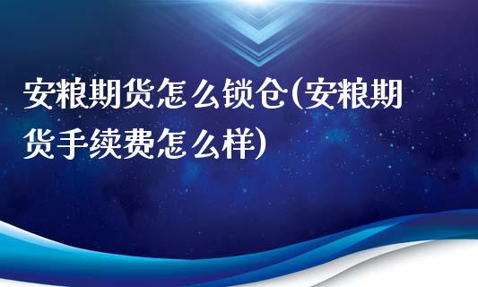 安粮期货怎么锁仓(安粮期货手续费怎么样)_https://www.zztgc.com_期货入门_第1张