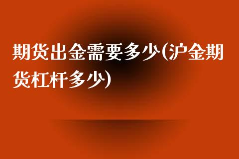 期货出金需要多少(沪金期货杠杆多少)_https://www.zztgc.com_期货直播_第1张