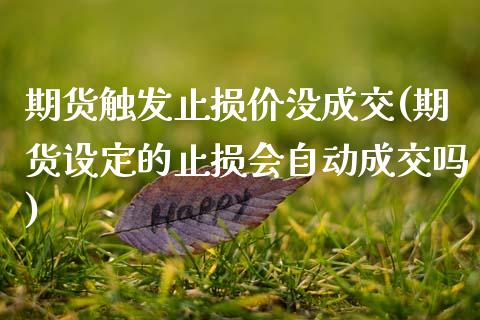 期货触发止损价没成交(期货设定的止损会自动成交吗)_https://www.zztgc.com_期货入门_第1张